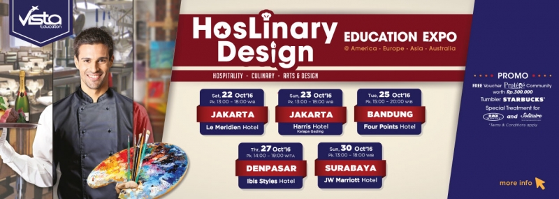 Pameran Pendidikan Khusus Bagi Pecinta Hospitality, Culinary, Art and Design