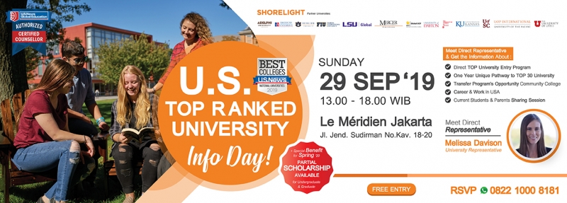 US TOP Ranked Univeristy Info Day Jakarta 2019